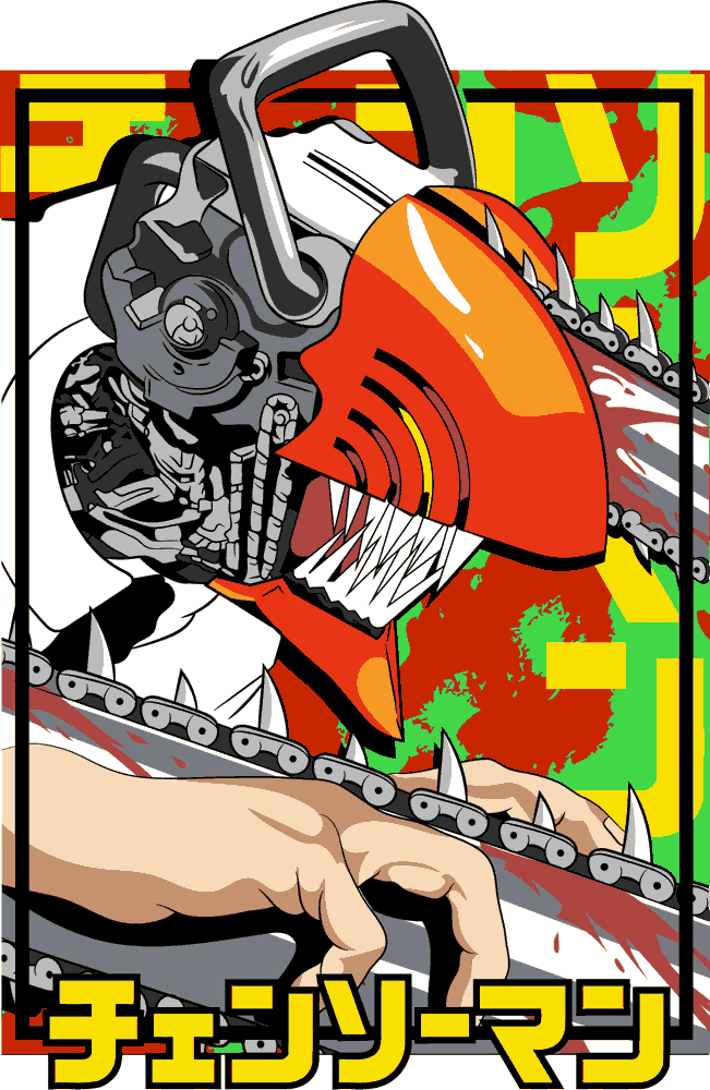 Chainsaw Dark Anime Vector